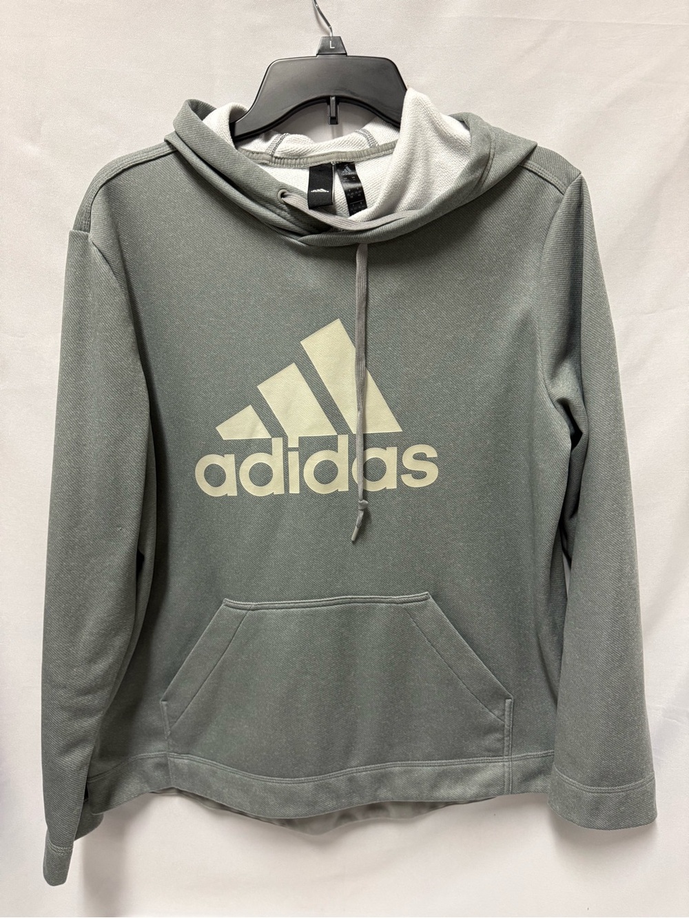 adidas Women’s Gray Logo Hooded Sweatshirt